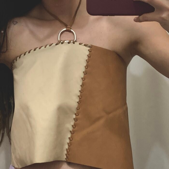 Top de cuero
