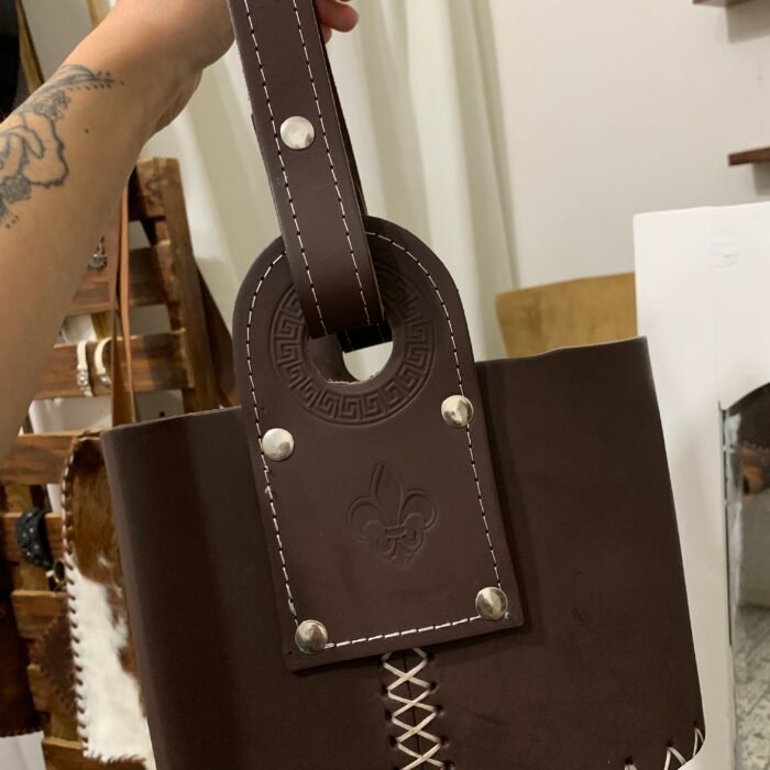 Matera de cuero marron